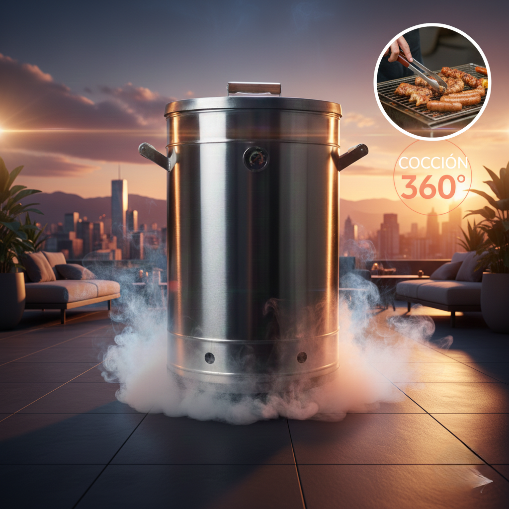 Master Grill Barrel Pro: El Secreto de la Carne Jugosa y el Sabor Ahumado Inigualable.